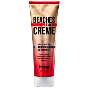 Beaches and crème hot tanning butter